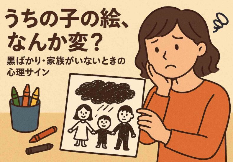 黒ばかり、家族がいない絵