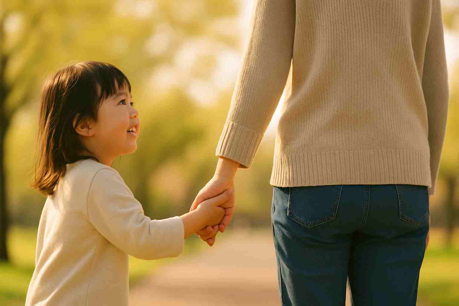 子ども　手をつなぐ