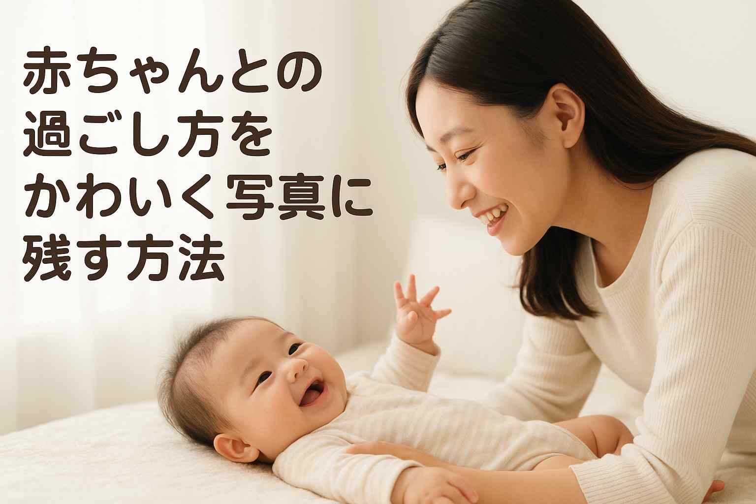 【保存版】おうちで簡単！赤ちゃんとの過ごし方を「可愛い写真」で思い出に残す方法