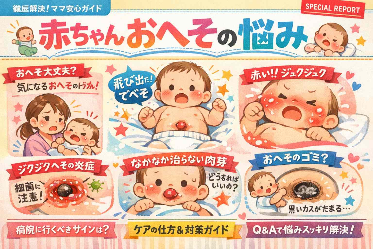 赤ちゃんのおへその悩み
