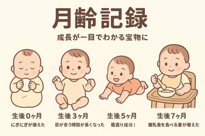 赤ちゃんの月齢記録