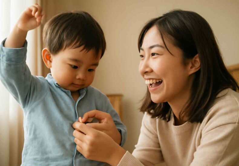 自分でやりたい子ども