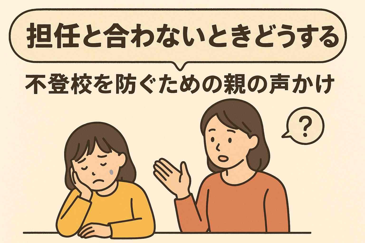 担任と合わない？子どもの不安を和らげるためにできること
