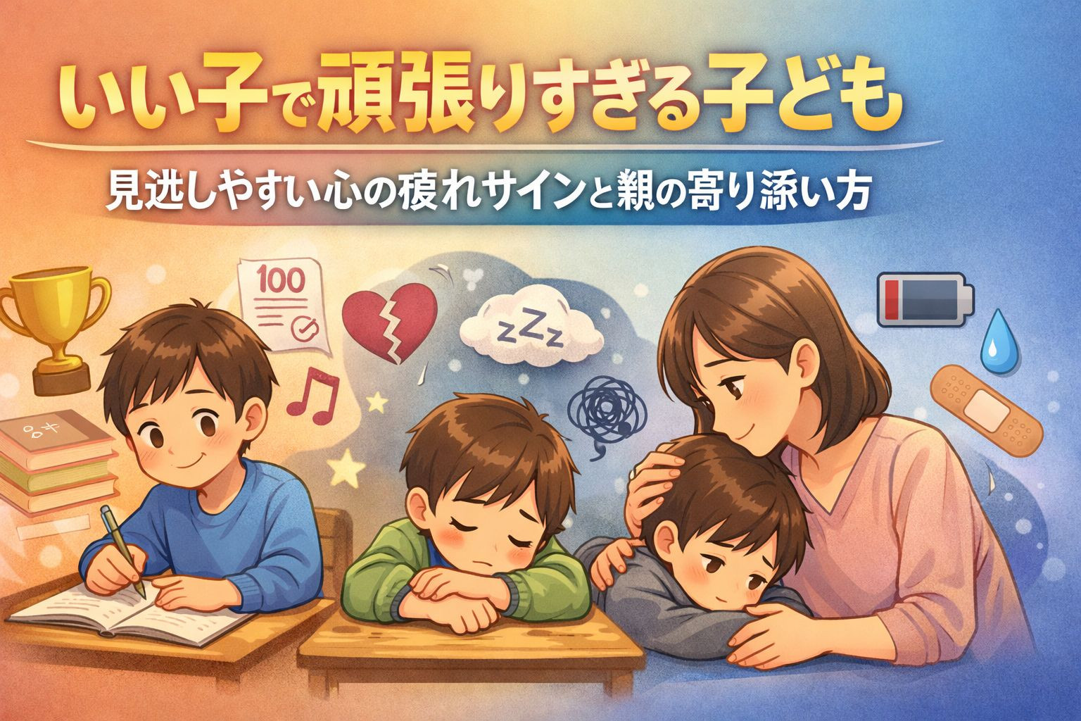 いい子で頑張りすぎる子ども