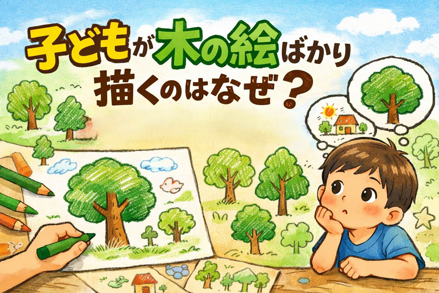 子どもが描く木の絵