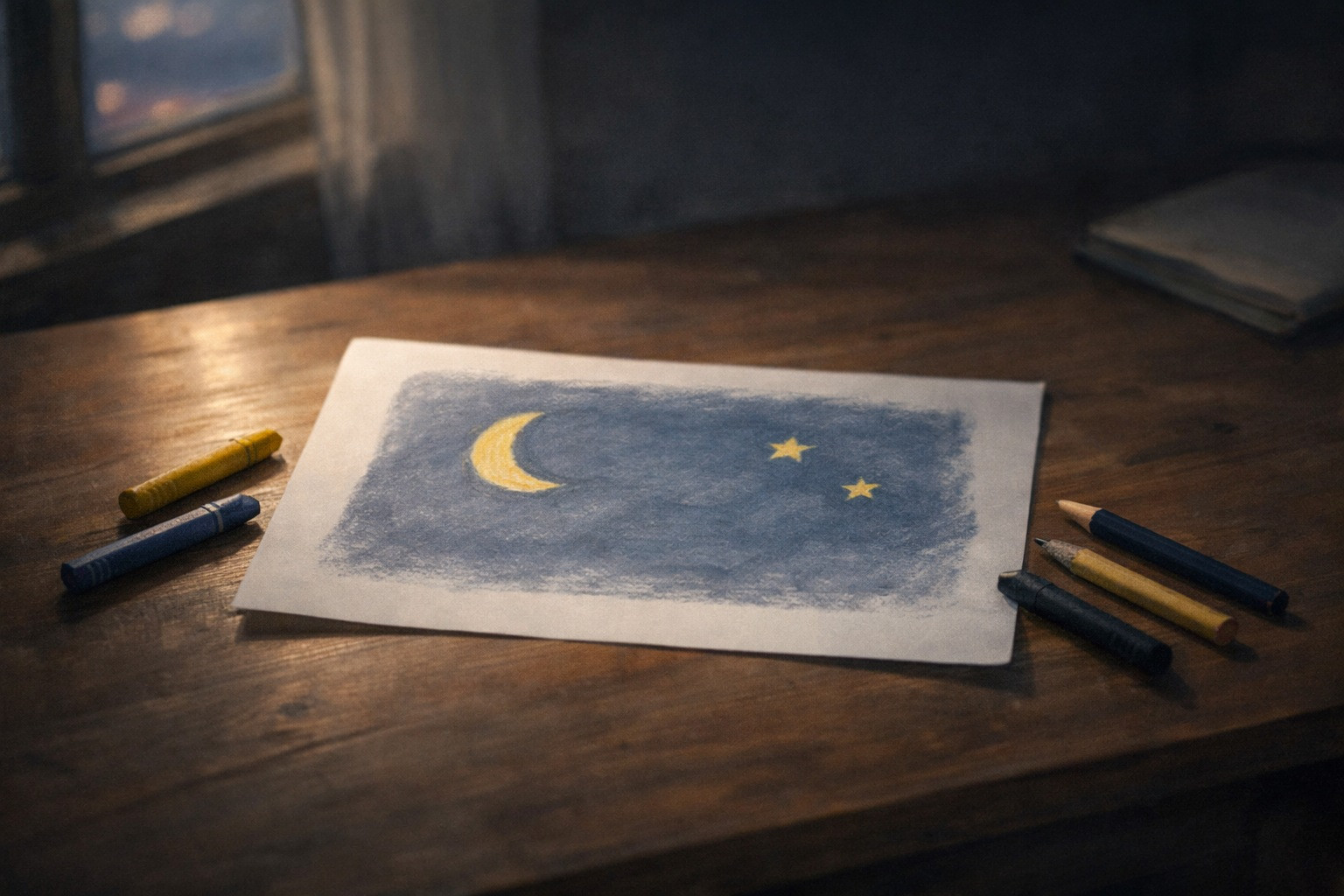 星や月を描く子