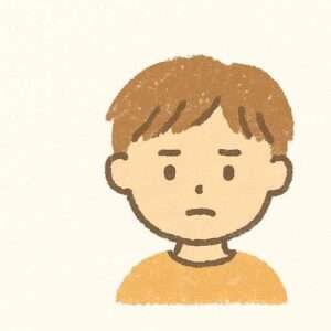 無表情の人の絵