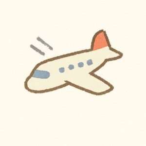 飛行機が墜落している絵