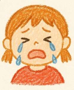 泣いている人の絵