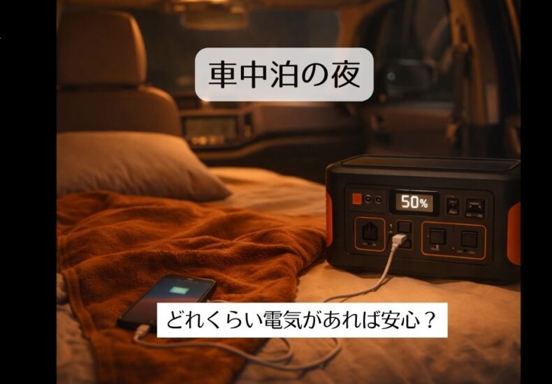 車中泊の夜、どれだけ電気が必要？