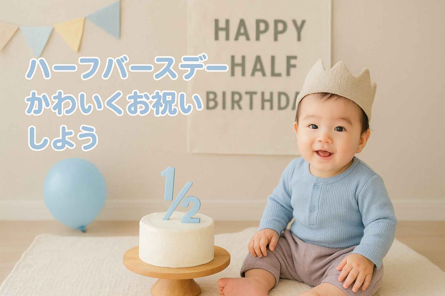 簡単!ハーフバースデー準備|写真映えする手作りグッズと飾り付け