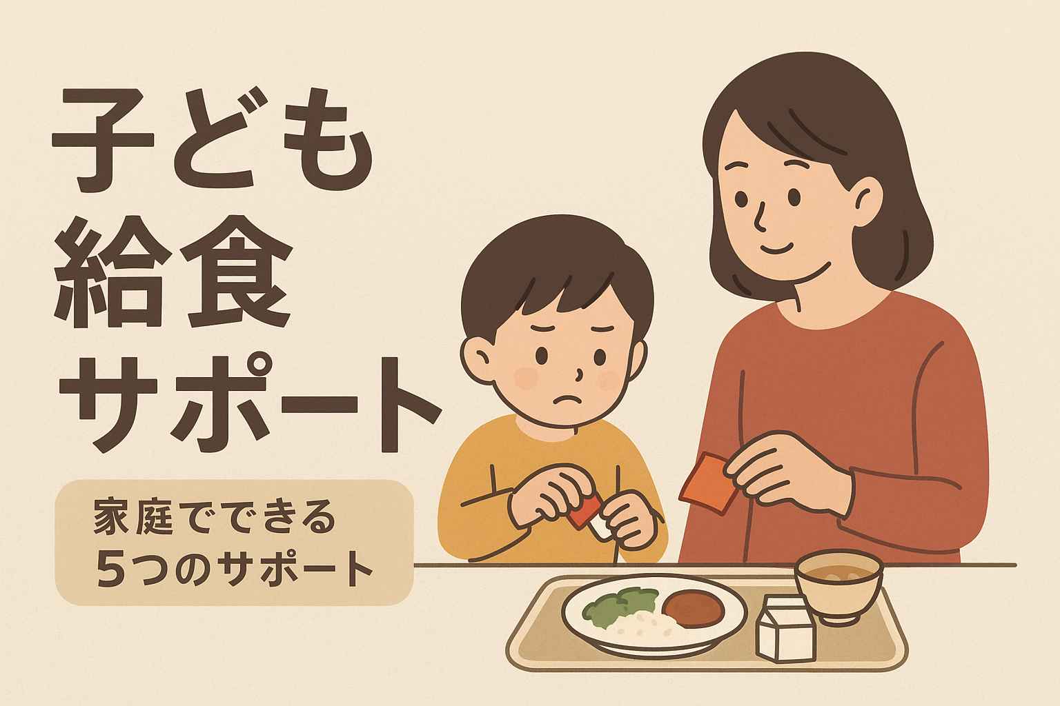 【小1ママ必見】給食の「ちょっと困った」を解決！家庭でできる練習と工夫5選