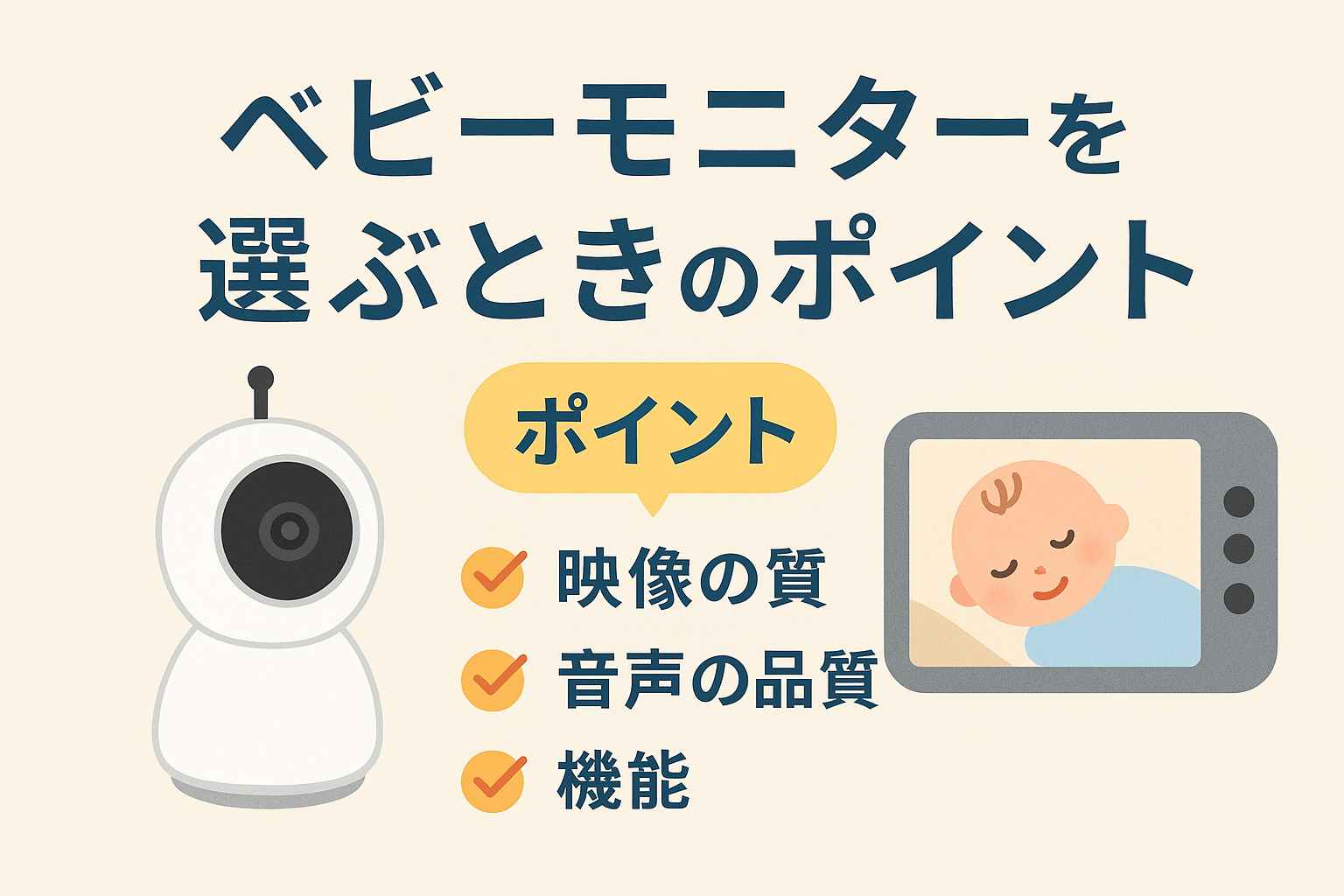 ベビーモニターを選ぶ時のポイント