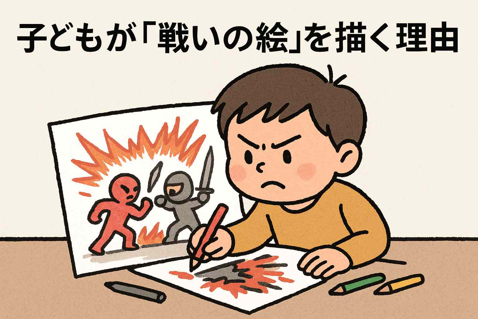 子どもが戦いの絵を描く理由