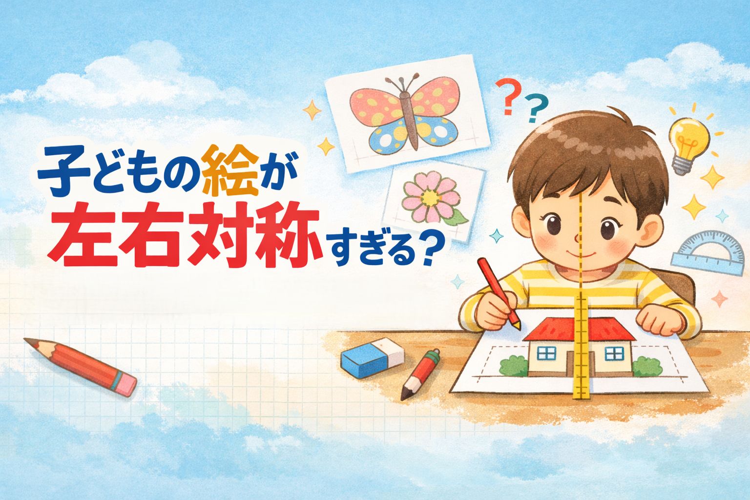 子どもの絵が左右対称すぎる？きっちり描く子の心理と成長のサイン