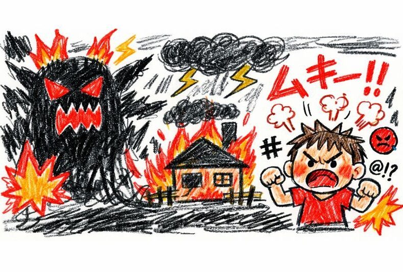 怒りのお絵描き