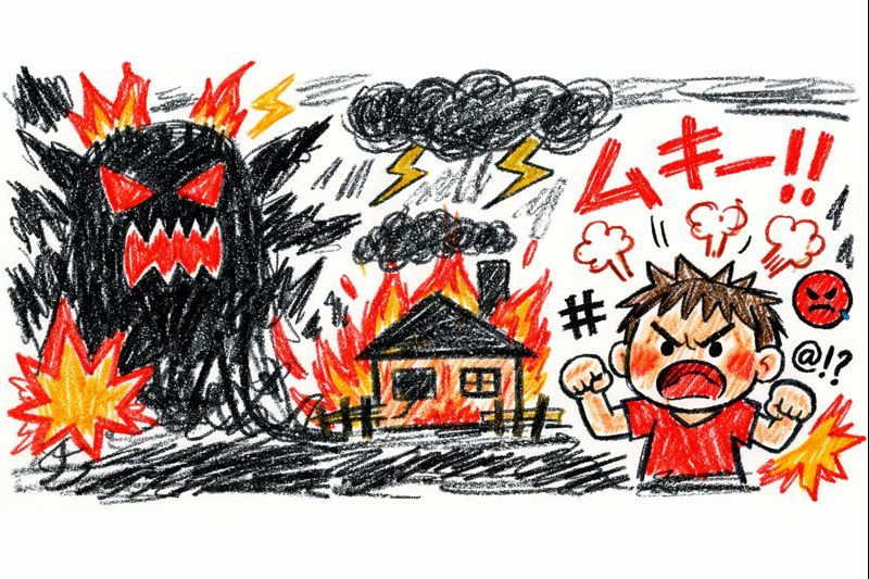 怒りのお絵描き