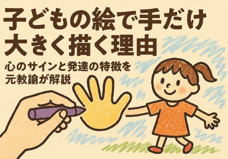 子どもの絵で手だけ大きく描く理由