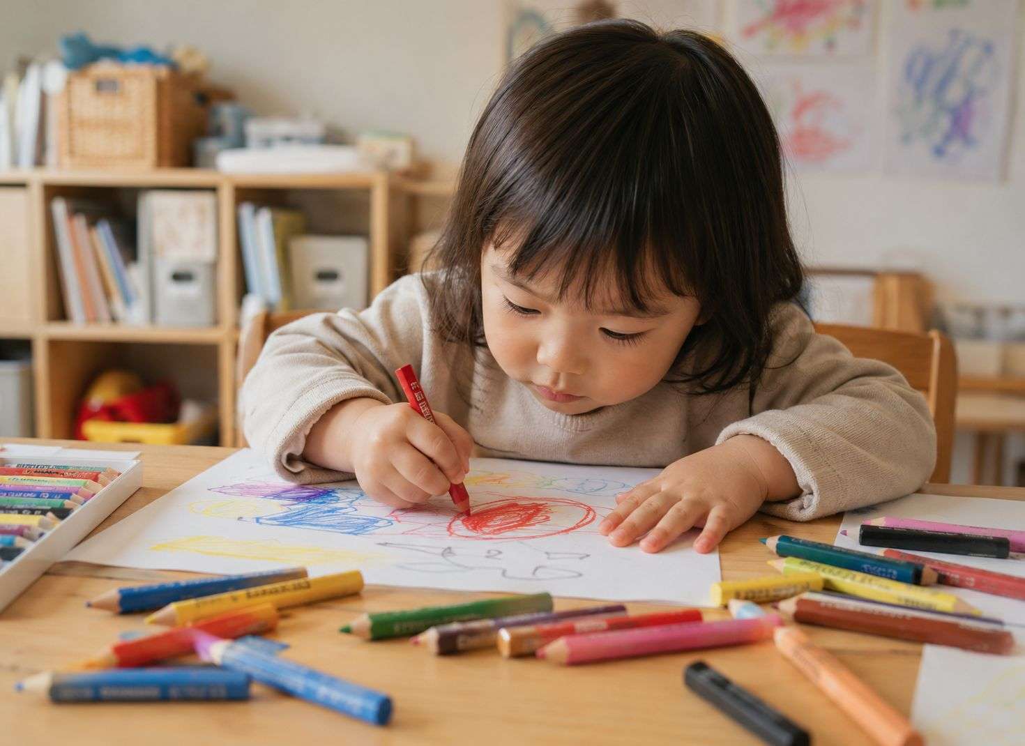 絵が上手い子ども