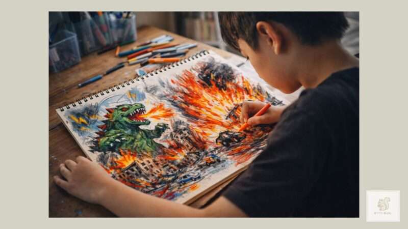 思春期のわが子が描く火や怪獣|荒れているのではなく成長の力が強い理由