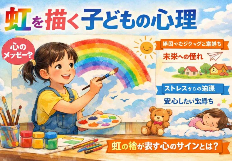 子どもが描く虹