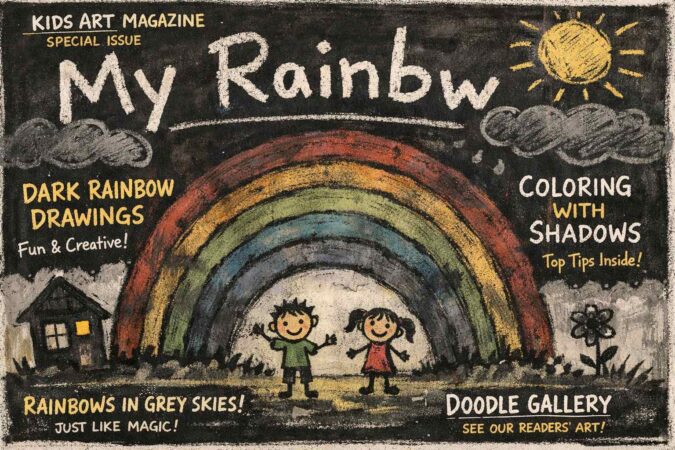 くすんだ虹の絵