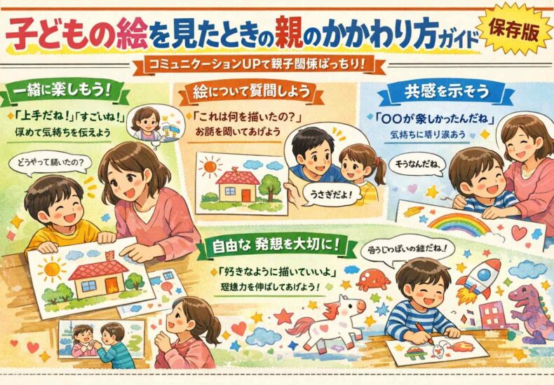 子どもの絵を見たときの親のかかわり方