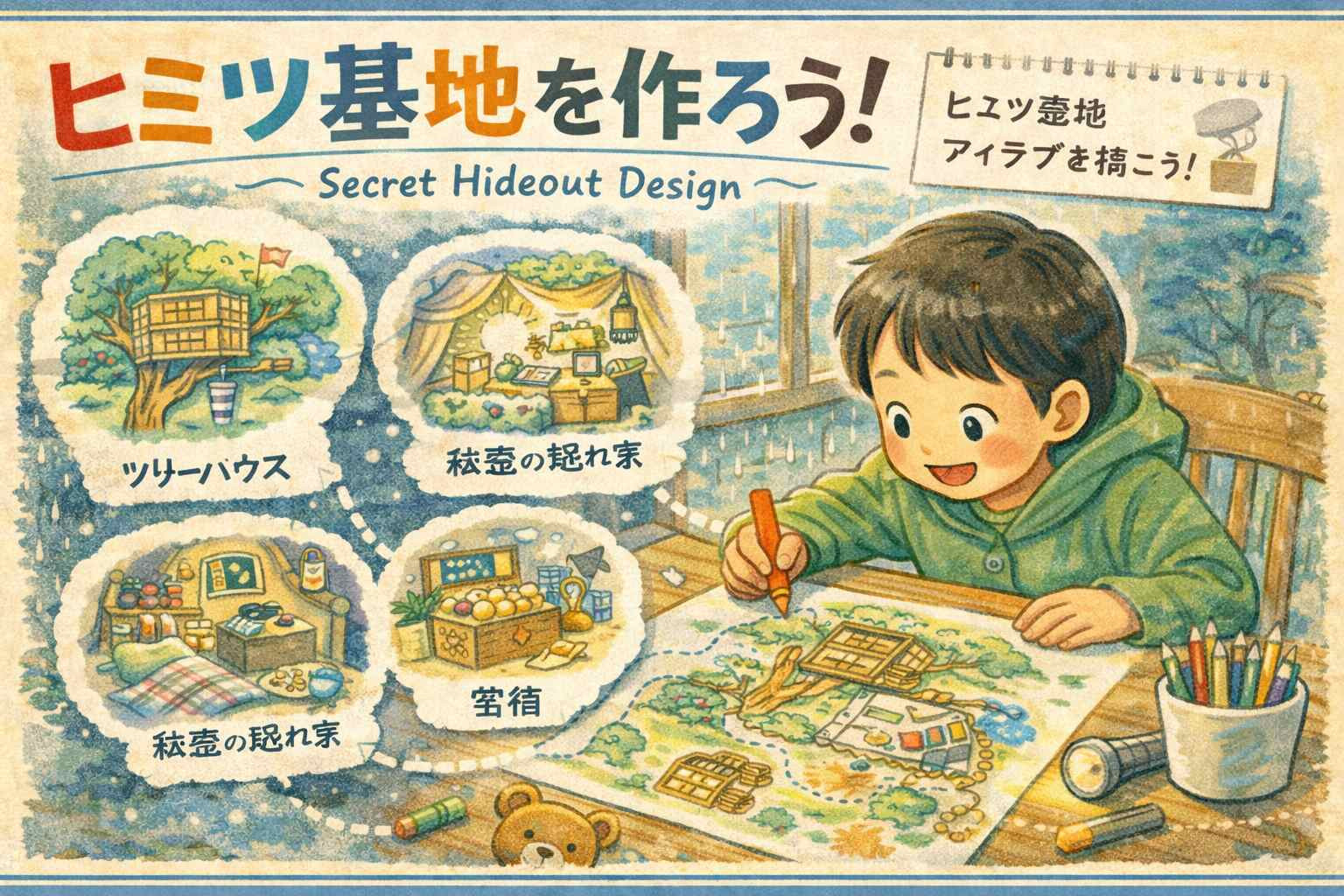 秘密基地を描こう