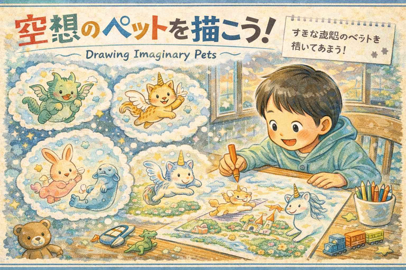 空想のペットを描こう