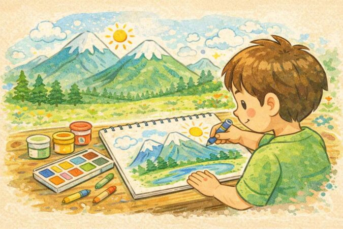 子どもが描く山の絵の意味