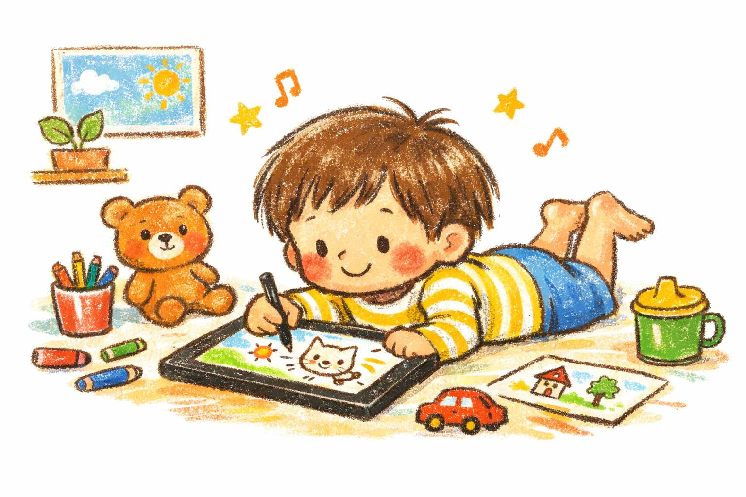 タブレットでお絵描き