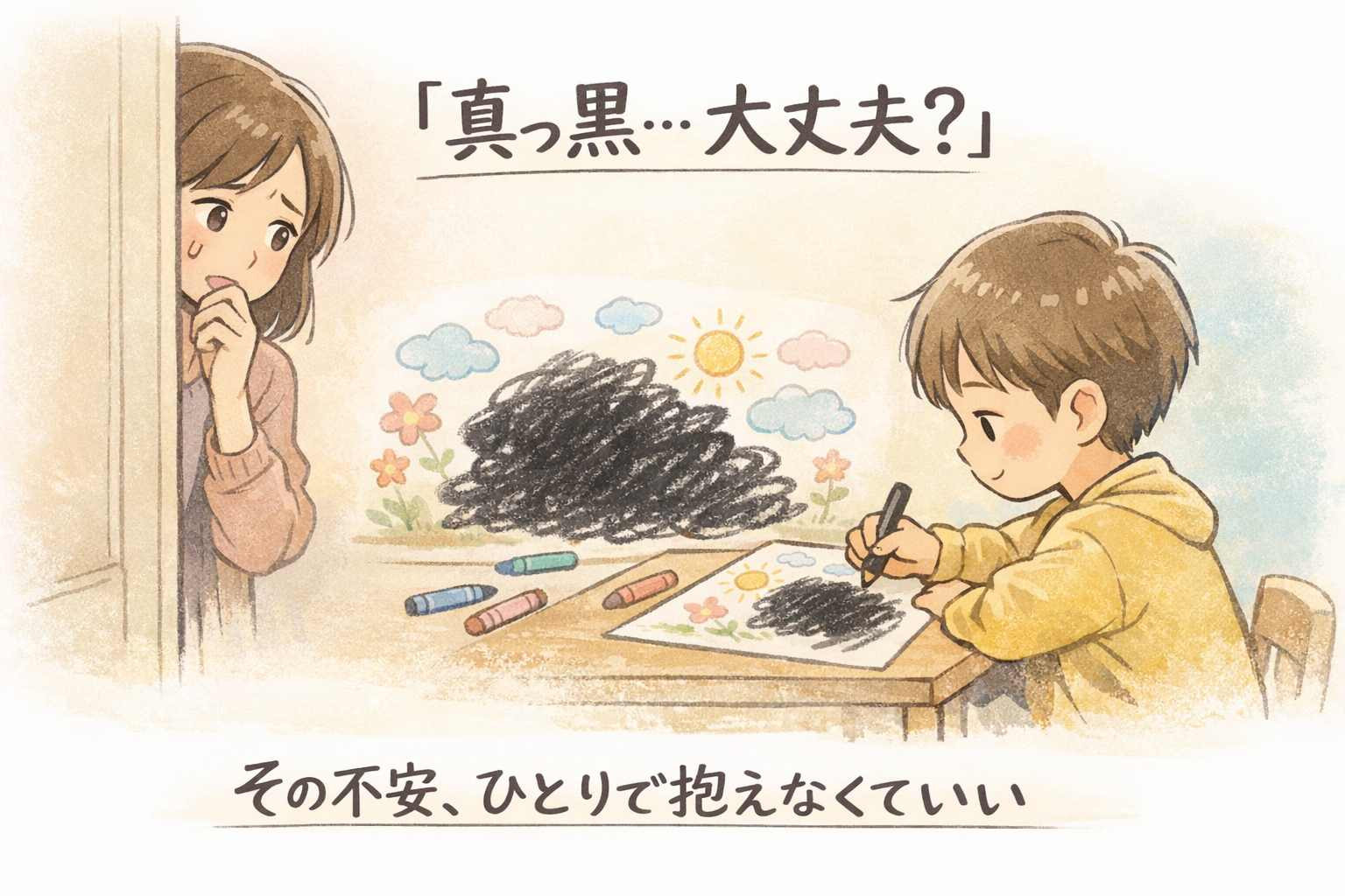 子どもの絵が「真っ黒」で不安なときに読んでほしい話