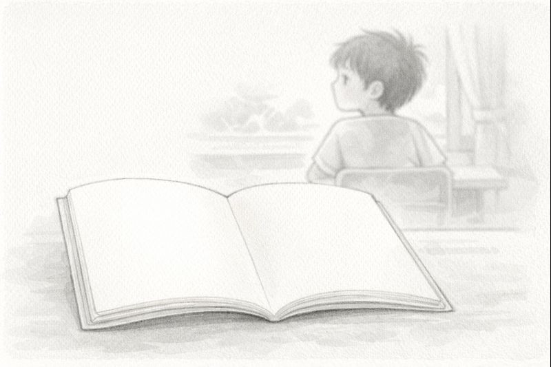 白紙の自由画