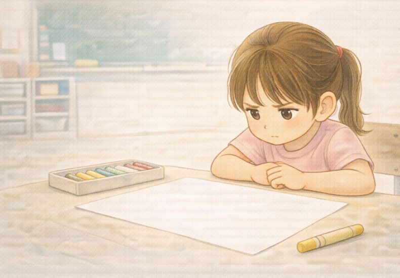 なかなか描き始めない子