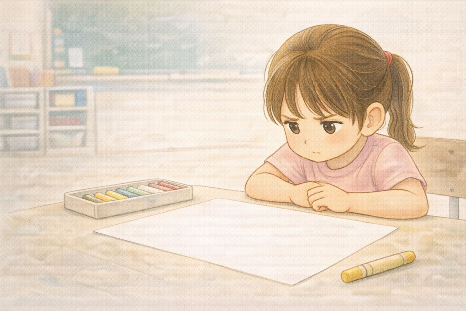 なかなか描き始めない子