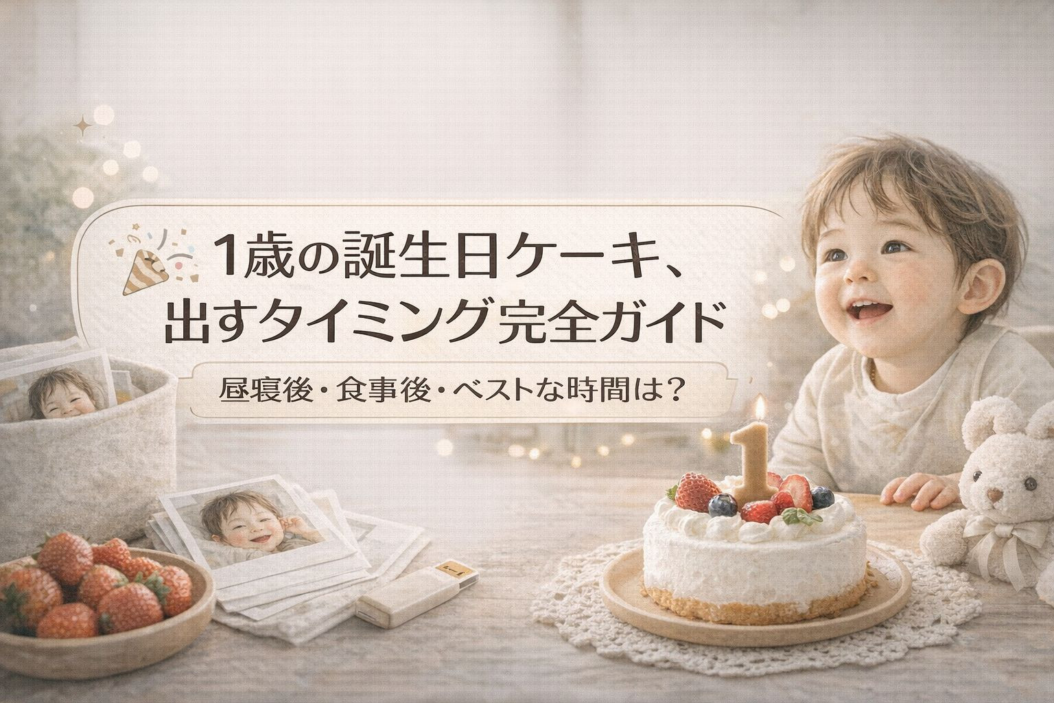 誕生日ケーキを出すタイミング