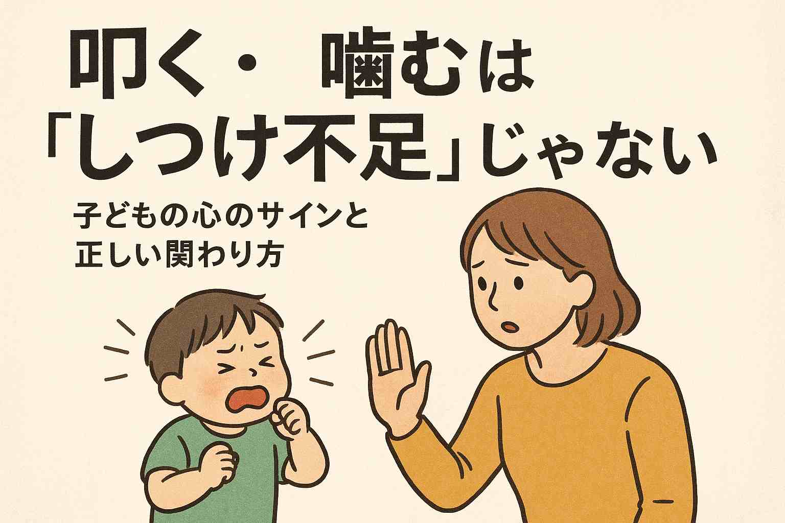 叩く、噛むはしつけ不足じゃない