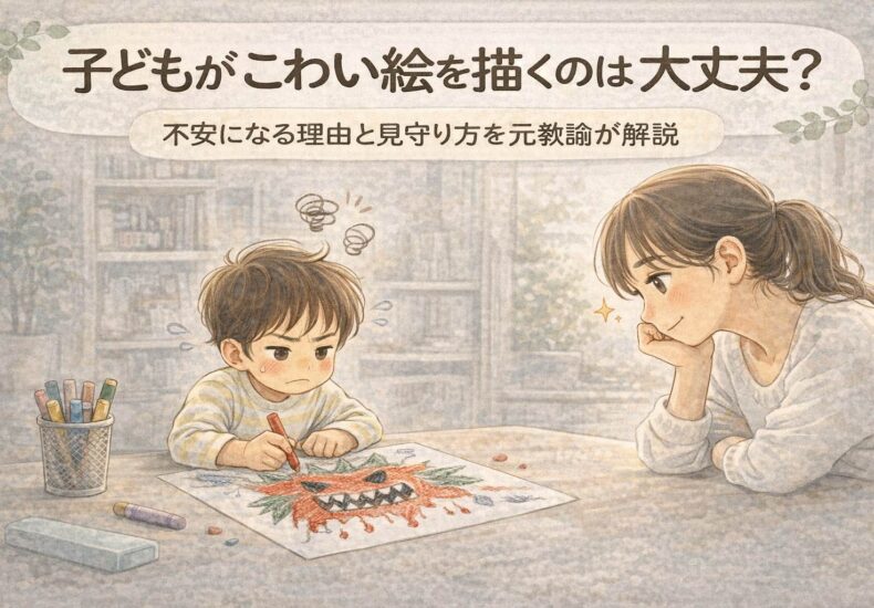 子どもが怖い絵を描く
