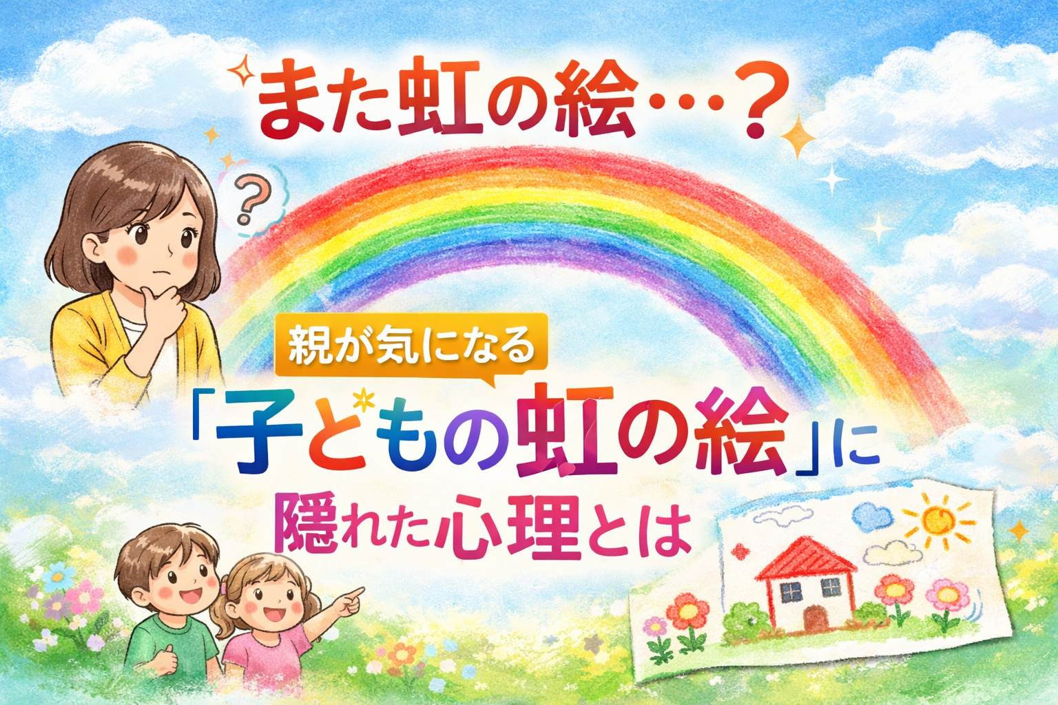 虹の絵を描く子どもの心理