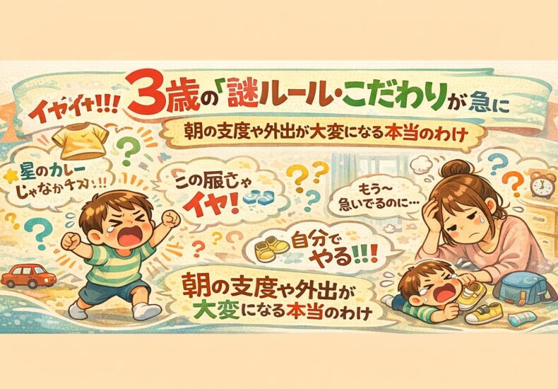 3歳の謎ルール、こだわりに疲れたら