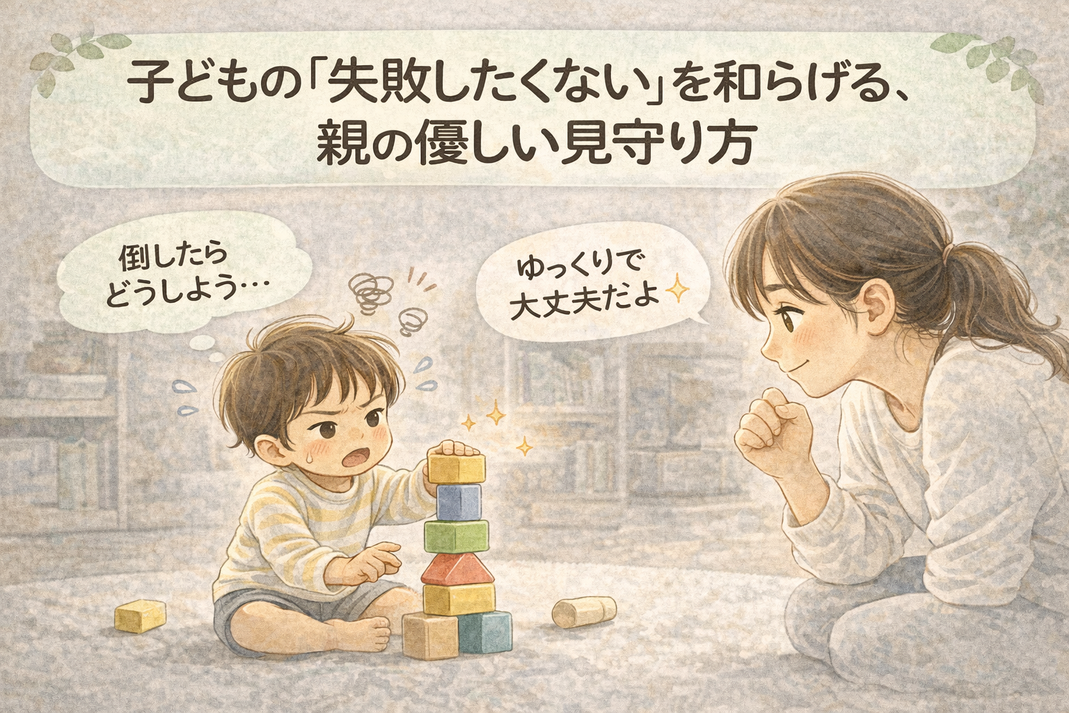 子ども失敗したくない気持ちを和らげる