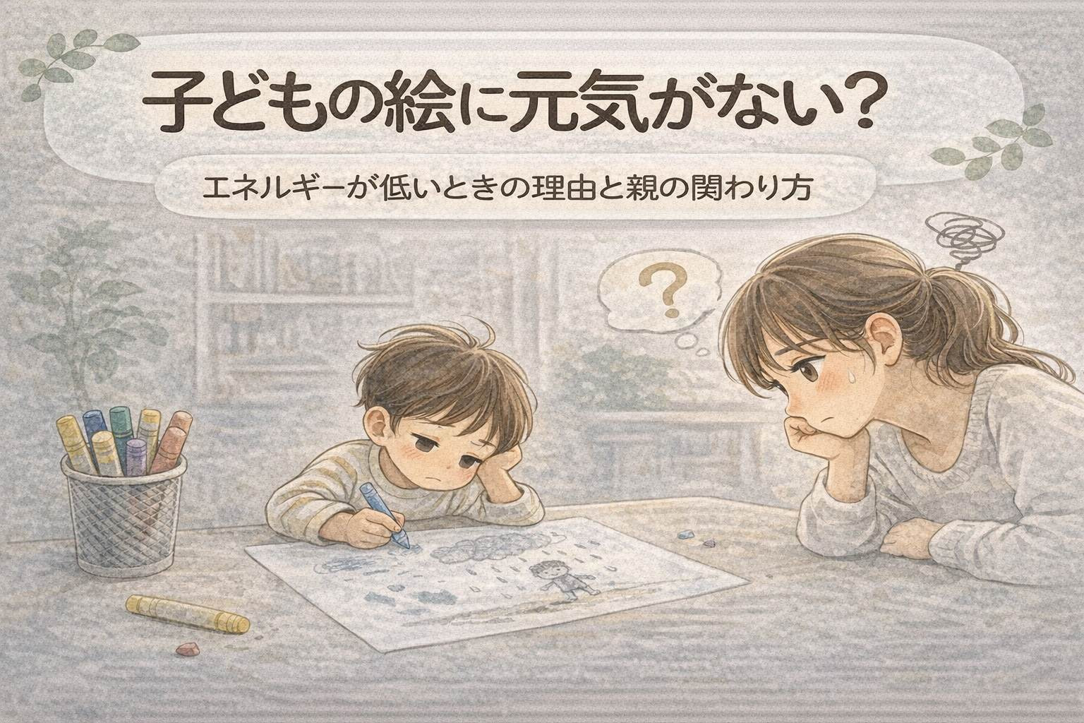 子どもの絵に元気がない