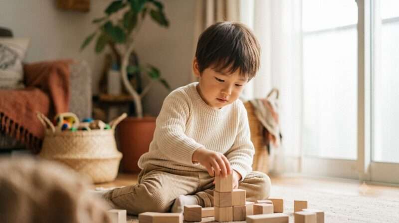 一人遊びが好きな子ども
積み木