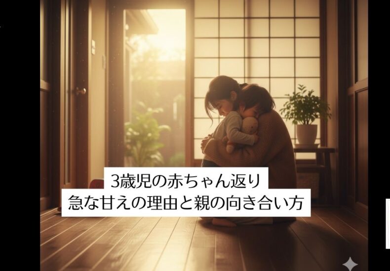 3歳児の赤ちゃん返り｜急な甘えの理由と親の向き合い方