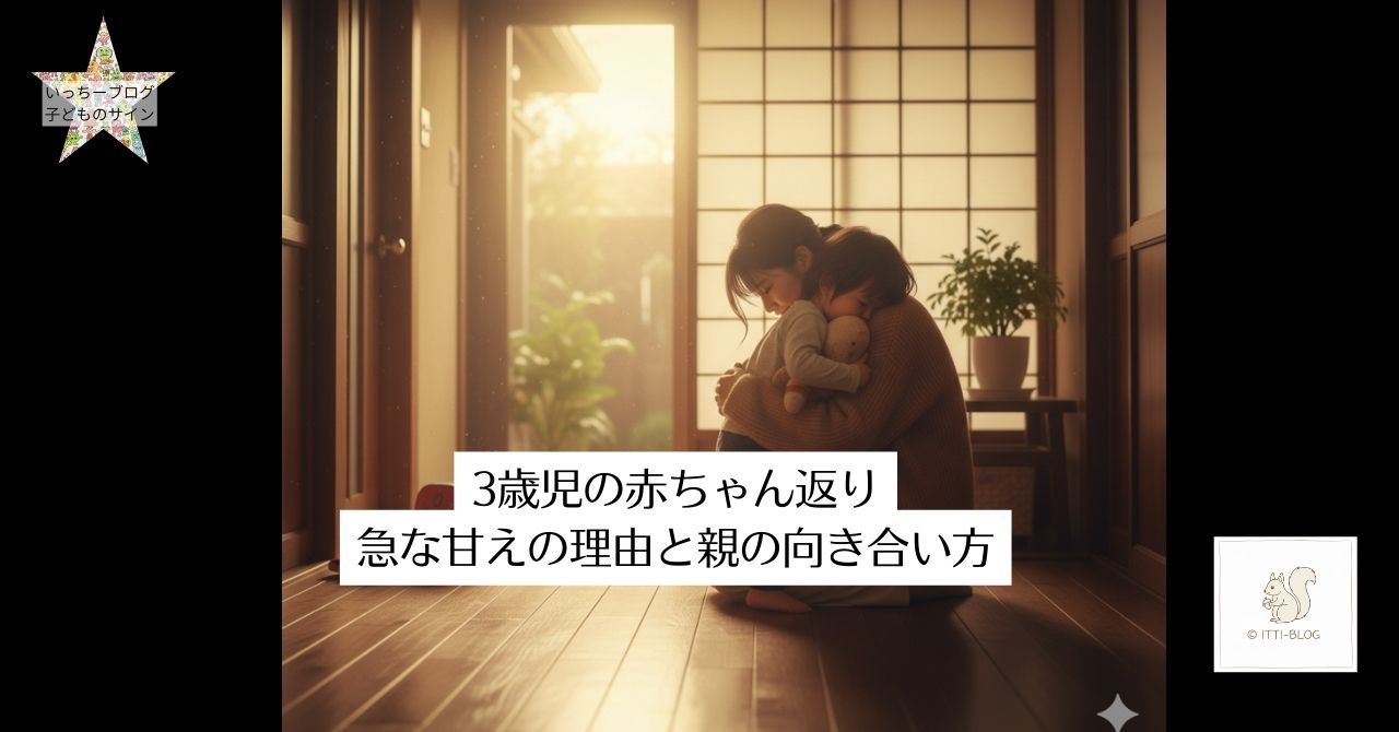 3歳児の赤ちゃん返り｜急な甘えの理由と親の向き合い方